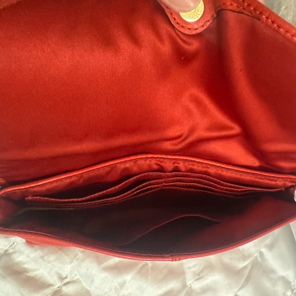 Coach Vermillion Red Leather Wristlet (fits phone) - Picture 6 of 9